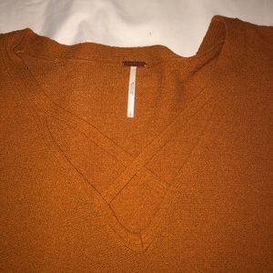Free people small burnt orange shirt